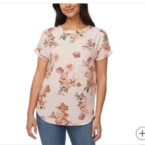 Buffalo floral blouse short sleeve boho spring💐nwt
